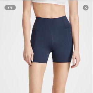 NWT Girlfriend Collective High Rise Run Shorts in Midnight